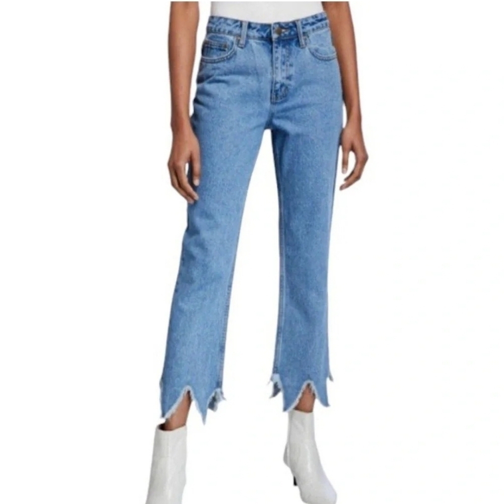 Evident Women's Blue Jeans Size 29 Denim frayed Hem NEW
